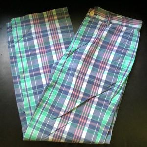 Boys 16 Vineyard Vines blue and green plaid pants